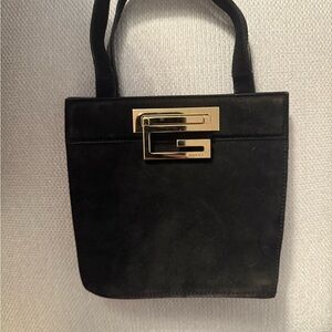 Gucci Tom Ford Black Shoulder Bag with Gold Accent
